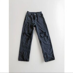 Shein Women's 5-Pocket High Waist Ripped  Jeans AR8 Black Size XS